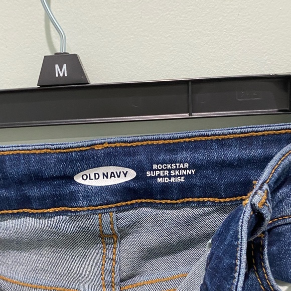 womens size 10 long old navy super skinny ripped jeans - Picture 5 of 11